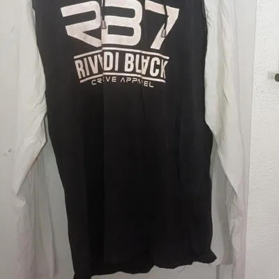 🏁 Tee-shirt Capuche Rivaldi - Noir & Blanc (XL) 🏁